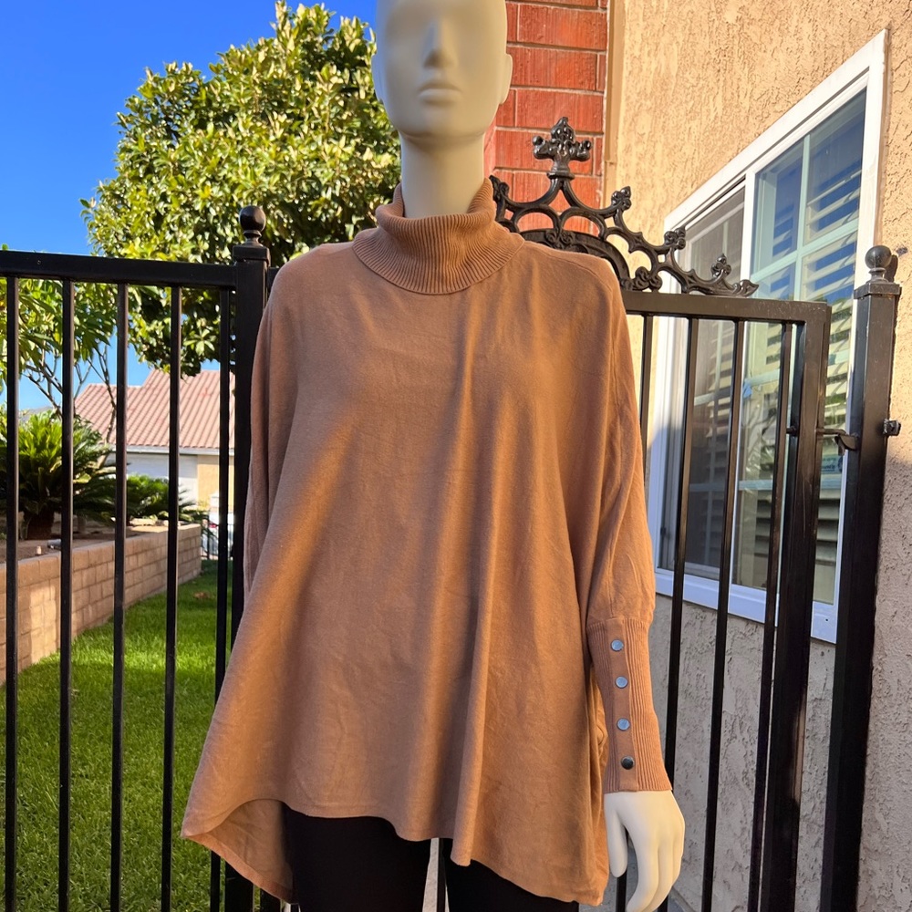 Turtle Neck Pancho/ by Alfani
